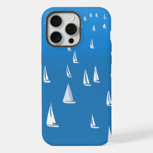 Segelboote in tiefblauem Meer - Regatta-Segelboote iPhone 15 Pro Max Hülle