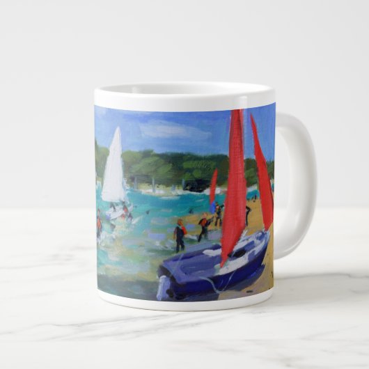 Segelboote Jumbo-Tasse (Vorderseite Rechts)