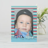 Segelboote Jungs zum Geburtstag Foto einladen Einladung (Stehend Vorderseite)