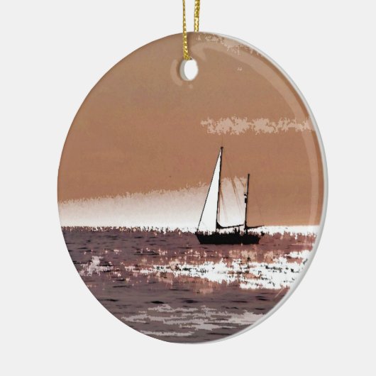 SEGELBOOTE KERAMIK ORNAMENT (Links)