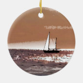 SEGELBOOTE KERAMIK ORNAMENT (Hinten)