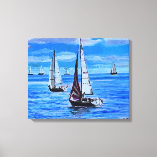 Segelboote Leinwanddruck (Vorderseite)