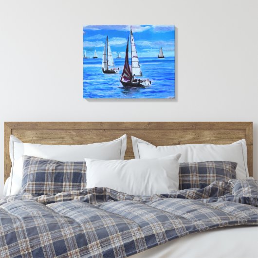 Segelboote Leinwanddruck (Insitu (Schlafzimmer))