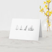 Segelboote-Logo Karte (Gelbe Blume)