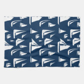 Segelboote Marine Blau Geschirrtuch (Horizontal)