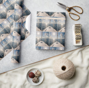Segelboote mit Möwen auf Meerwasser Geschenkpapier