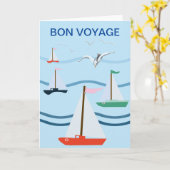 Segelboote, Möwen, Meereswellen Karte (Gelbe Blume)