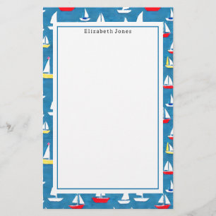 Segelboote Muster Briefpapier