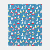 Segelboote Muster Fleecedecke (Vorderseite)