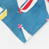 Segelboote Muster Fleecedecke (Ecke)