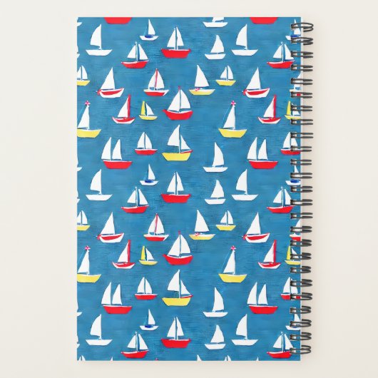 Segelboote Muster Planer (Rückseite)