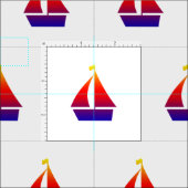 Segelboote, nautisches Gewebe Stoff (Kachel)
