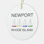 Segelboote Newports Rhode Island Keramik Ornament (Links)