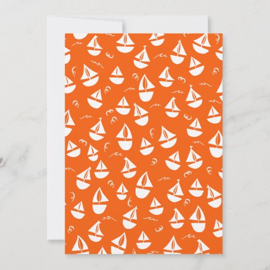 Segelboote Niedlich Beach Wassersport Party Einladung (Rückseite)