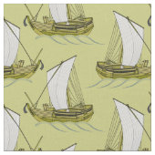Segelboote Ocean Green Stoff (Nahaufnahme)