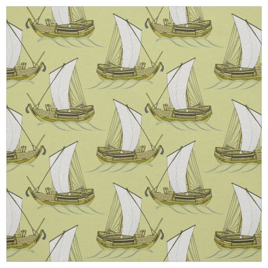 Segelboote Ocean Green Stoff (Muster)