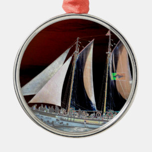Segelboote Ornament Aus Metall
