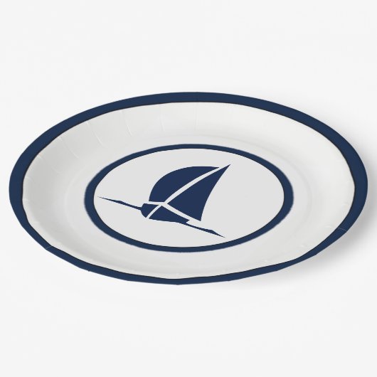 Segelboote Pappteller (Schrägansicht)