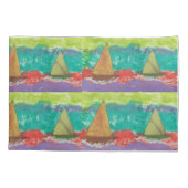 Segelboote Pillowcase Kissenbezug (Rückseite)