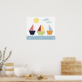 Segelboote-Plakat für Kinder Poster (Küche)