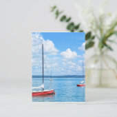 Segelboote Postkarte (Stehend Vorderseite)
