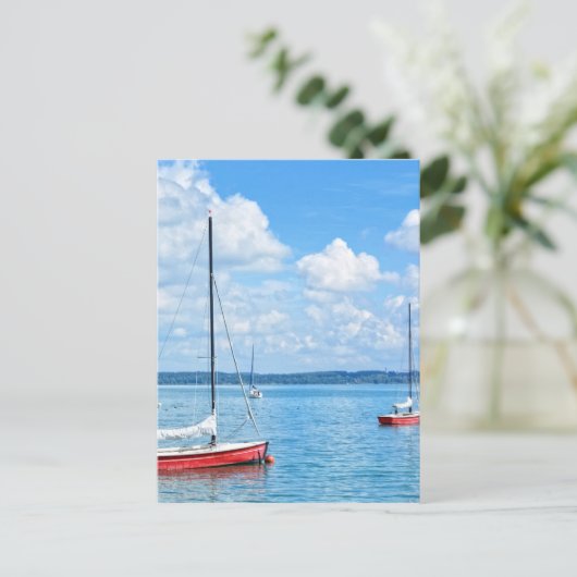 Segelboote Postkarte (Stehend Vorderseite)