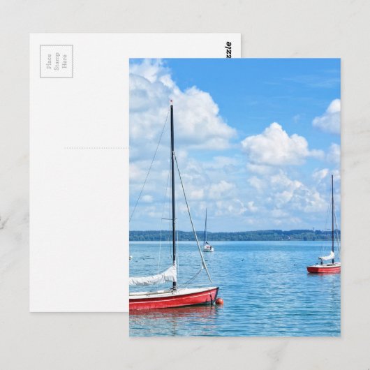 Segelboote Postkarte (Vorne/Hinten)