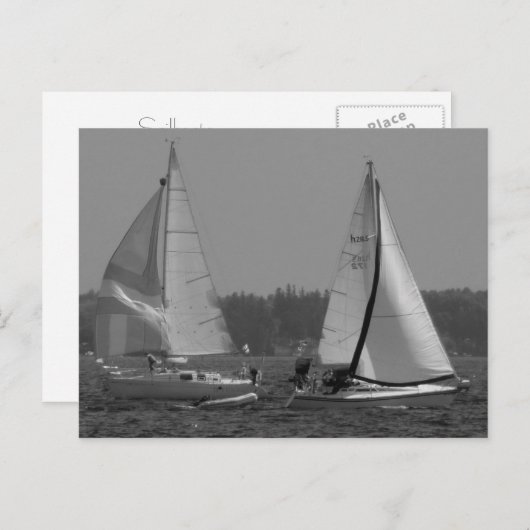 Segelboote Postkarte (Vorne/Hinten)