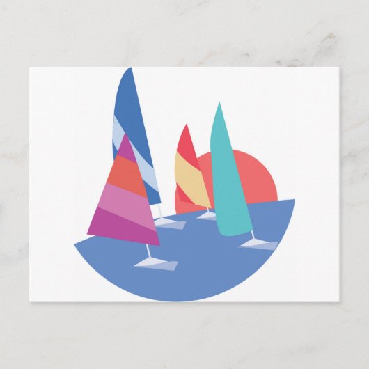 Segelboote Postkarte (Vorderseite)