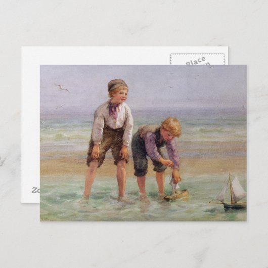 Segelboote Postkarte (Vorne/Hinten)