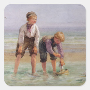 Segelboote Quadratischer Aufkleber