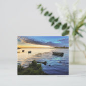 Segelboote reflektieren vom Sonnenuntergang Postkarte (Stehend Vorderseite)