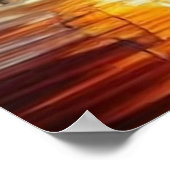 Segelboote rennen abstraktes, modernes, blaues Gol Poster (Ecke)