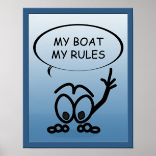 Segelboote Sailboat Mein Boot Meine Regeln Witzige Poster