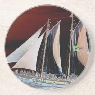 Segelboote Sandstein Untersetzer