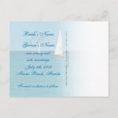 Segelboote Save the Date Postkarten (Rückseite)