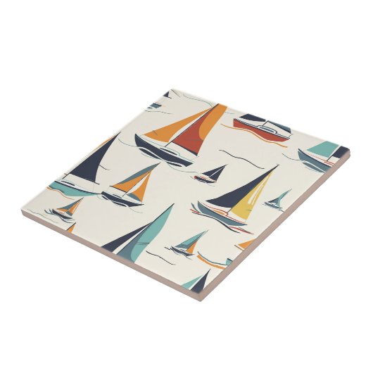 Segelboote Segelyacht Fliese (Seite)