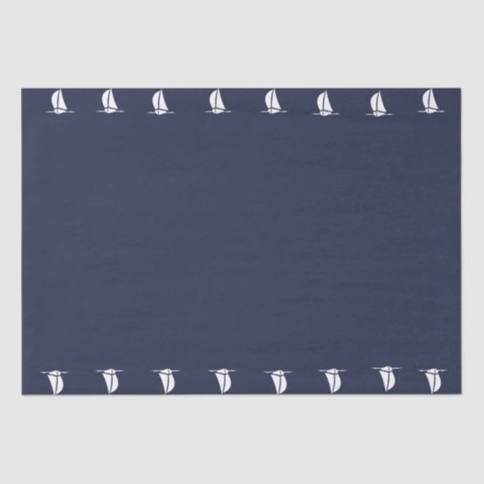 Segelboote Seidenpapier (Vorderseite)
