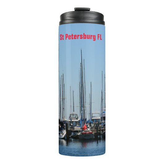 Segelboote St Petersburg Florida individuell einst Thermosbecher (Vorderseite)