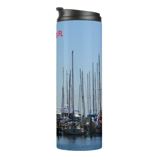 Segelboote St Petersburg Florida individuell einst Thermosbecher (Nach rechts gedreht)