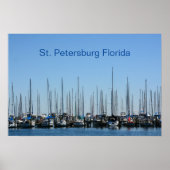 Segelboote St. Petersburg Florida Marina Poster (Vorne)