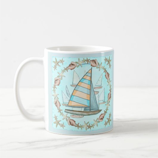 Segelboote Tasse (Links)