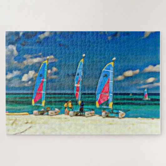 Segelboote Tropical Beach Urlaub Puzzle (Horizontal)