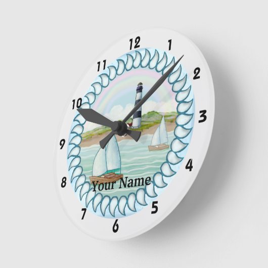 Segelboote Uhr Leuchtturm (Winkel)