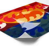 Segelboote und Berge Poster (Ecke)