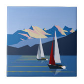 Segelboote und Foto Fliese (Vorderseite)