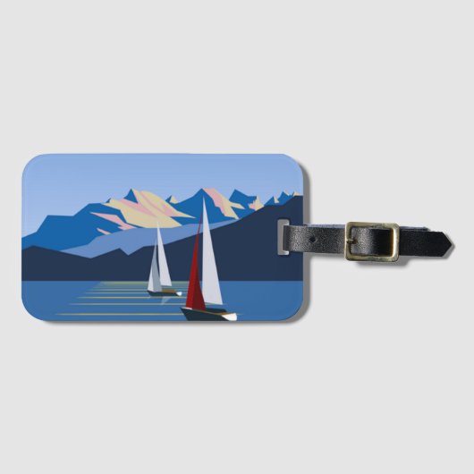 Segelboote und Foto Gepäckanhänger (Vorderseite (Horizontal))