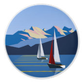 Segelboote und Foto Keramikknauf (Vorderseite)