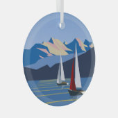 Segelboote und Foto Ornament Aus Glas (Vorderseite Rechts)