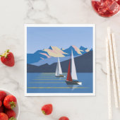 Segelboote und Foto Serviette (Beispiel)